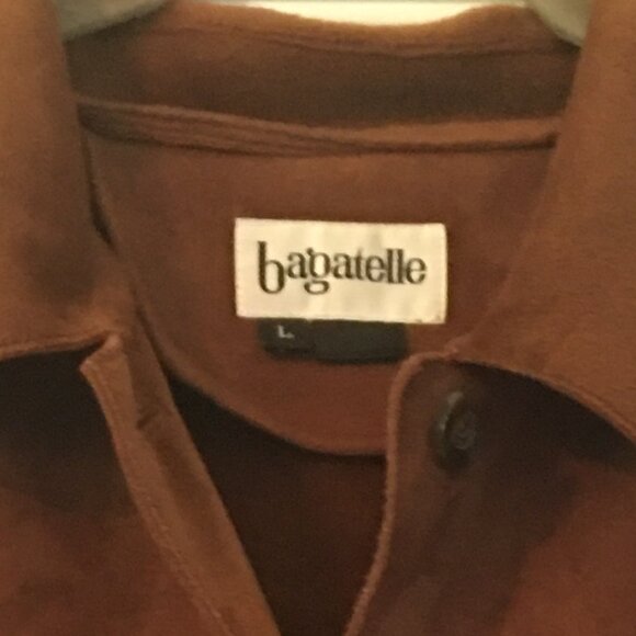 Vintage Bagatelle Faux Sued Brown Jacket Women's Size Large Super Soft! - Picture 2 of 7